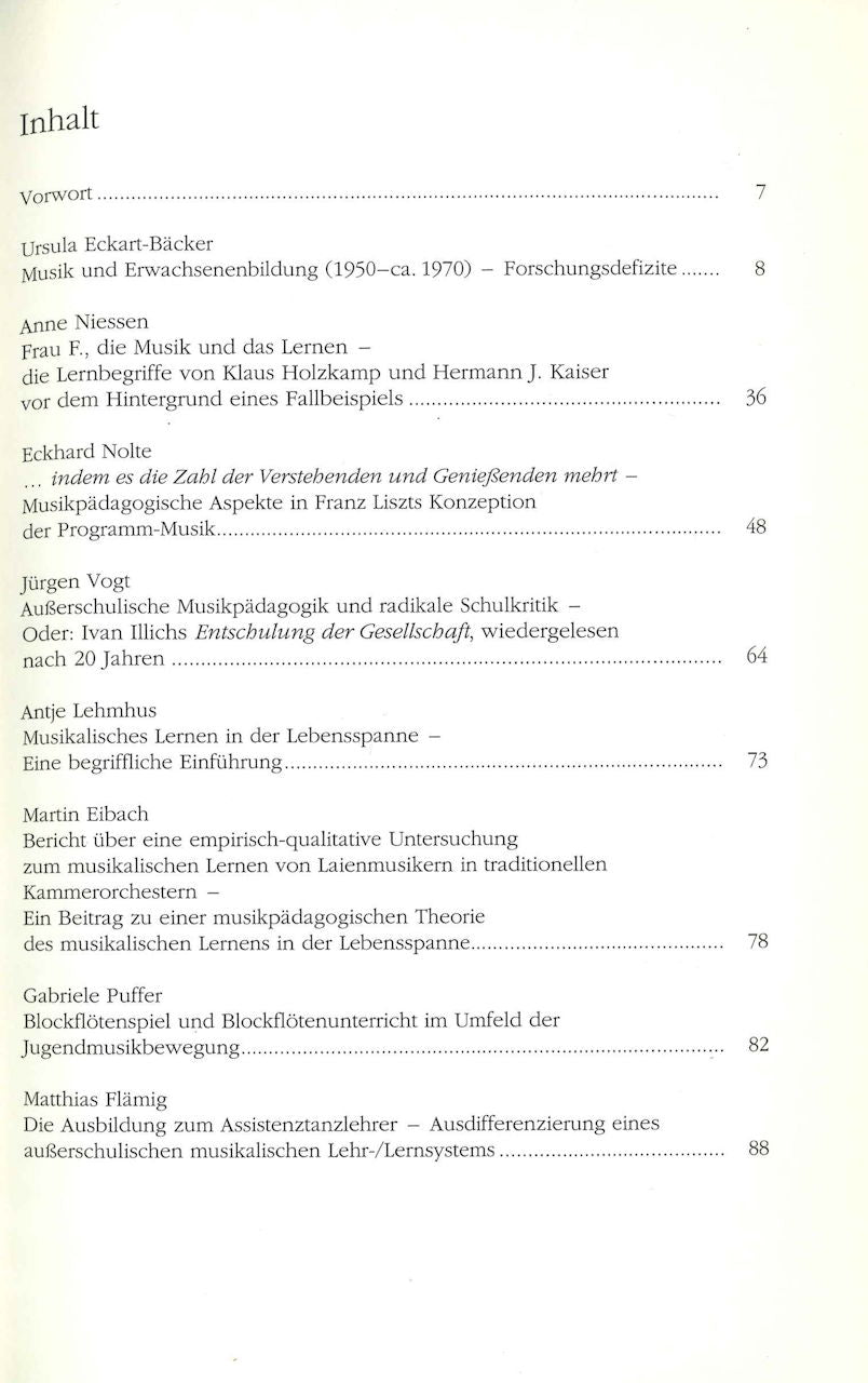 Musikalisches Lernen ausserhalb von schu (Schott)