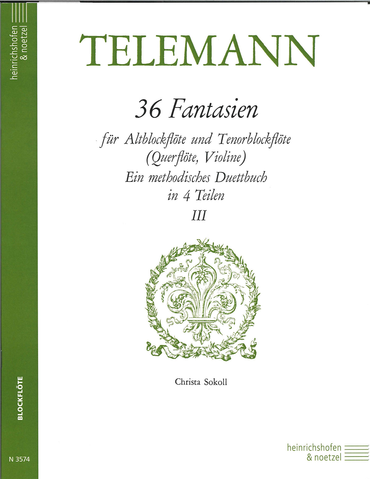 Telemann, 36 Fantasien, 3: 19-26 (AT) (Heinrichshofen)