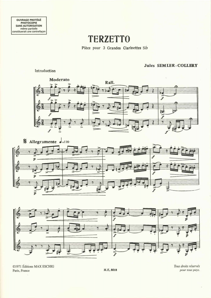 Semler-Collery, Terzetto (3BbCl) (Eschig)