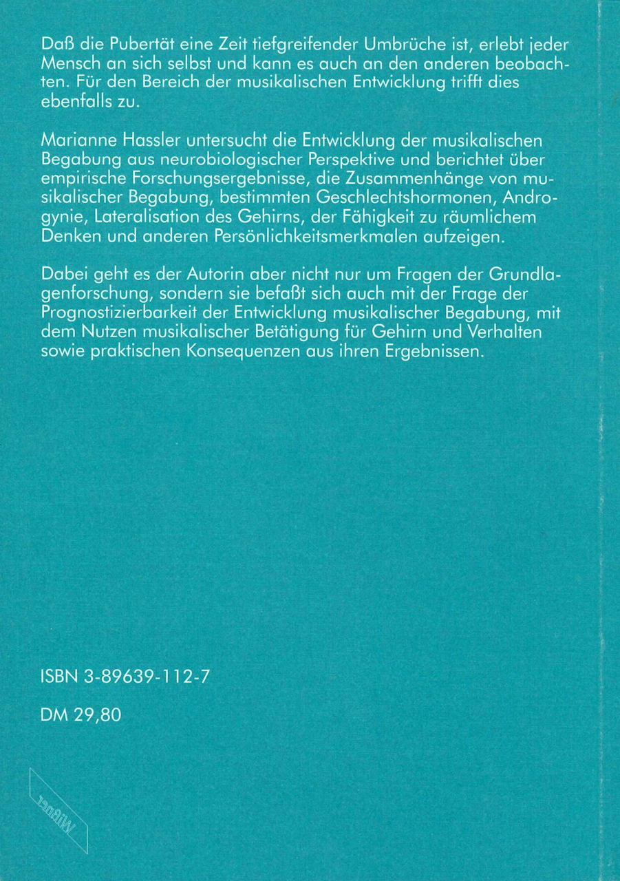 Hassler, Musikalische Begabung (Wissner)