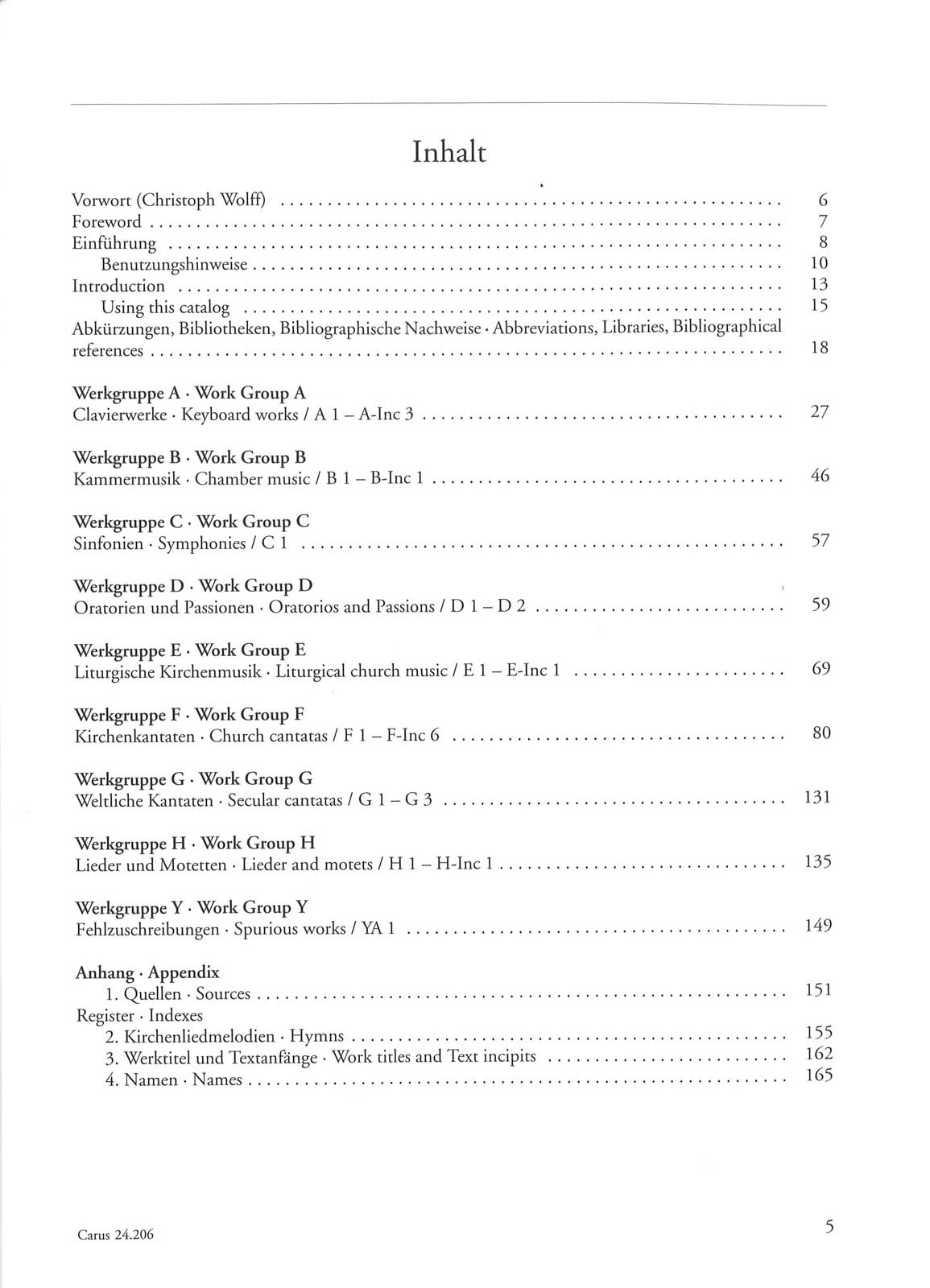 Bach-Repertorium 6: Johann Ernst Bach (Carus)