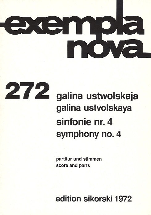Ustvolskaya, Symphonie Nr. 4 (Sikorski)