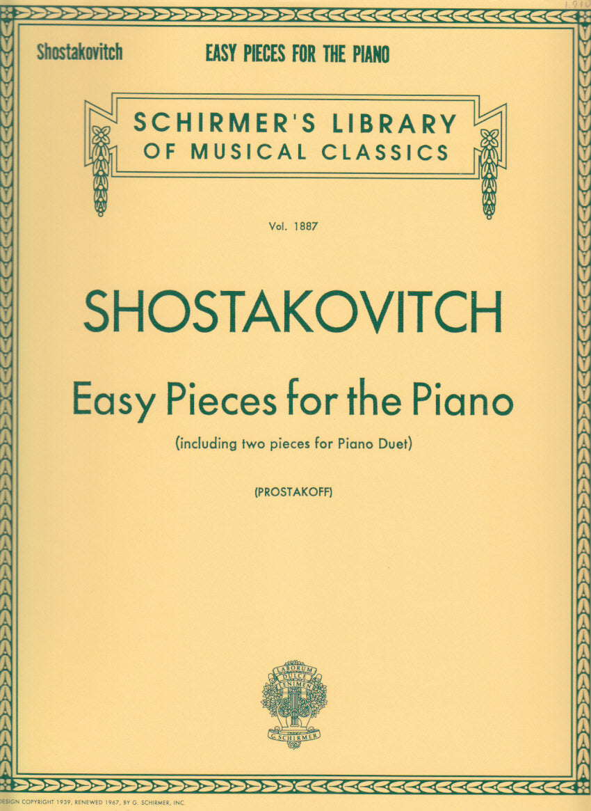 Shostakovich, Easy Pieces for Piano (G.Schirmer)