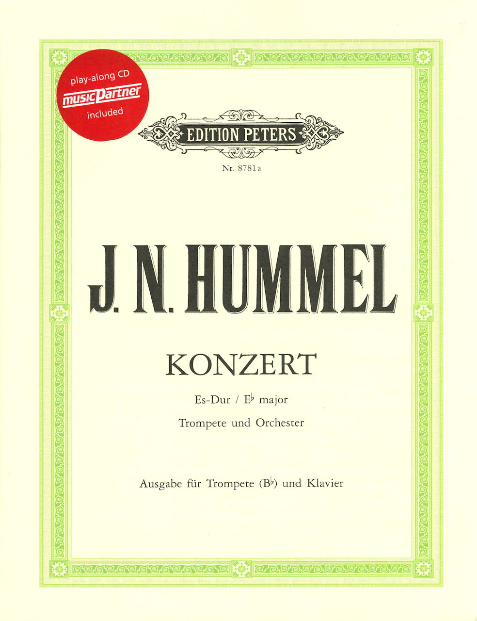 Hummel, Concerto in Eb (with CD) (Peters)