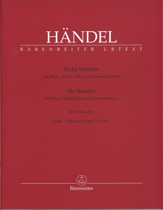 Handel, Sonatas HWV 382, 383 (Ob,Vn,Bc) (Barenreiter)