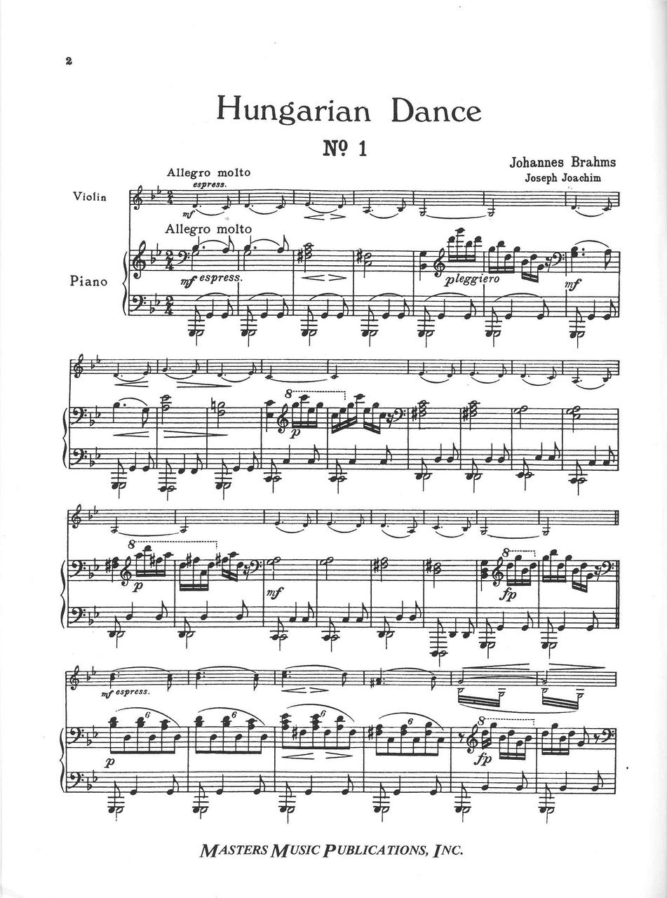 Brahms, Hungarian Dances Nos. 1-10 (Masters Music)