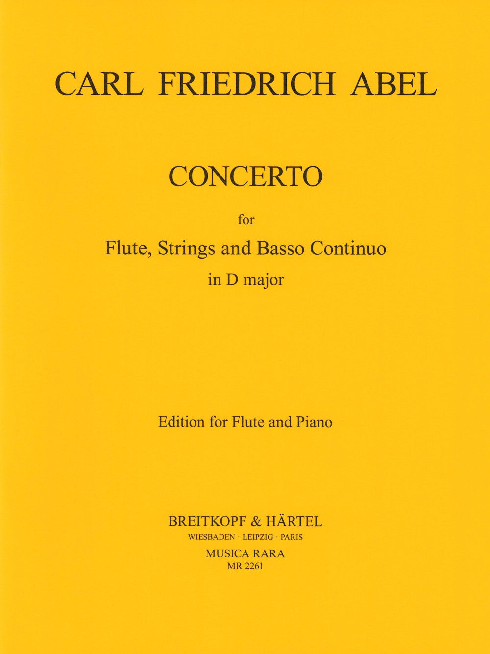 Abel, Concerto in D (Musica Rara)