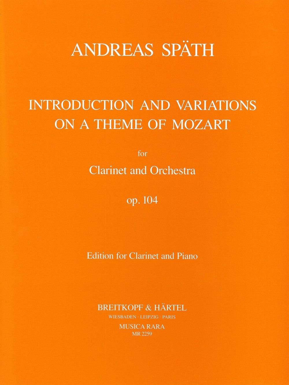 Spath, Introduction and Variations (Musica Rara)