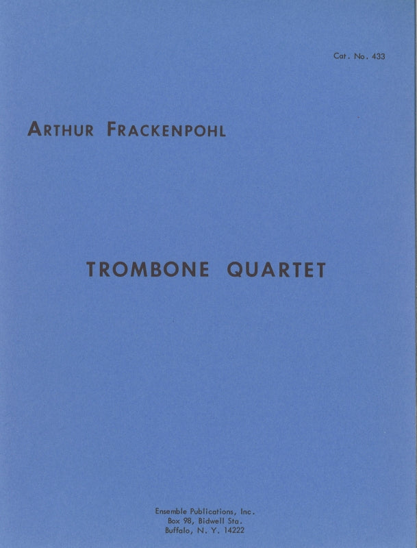 Frackenpohl, Quartet for Trombones (Ensemble Publications)