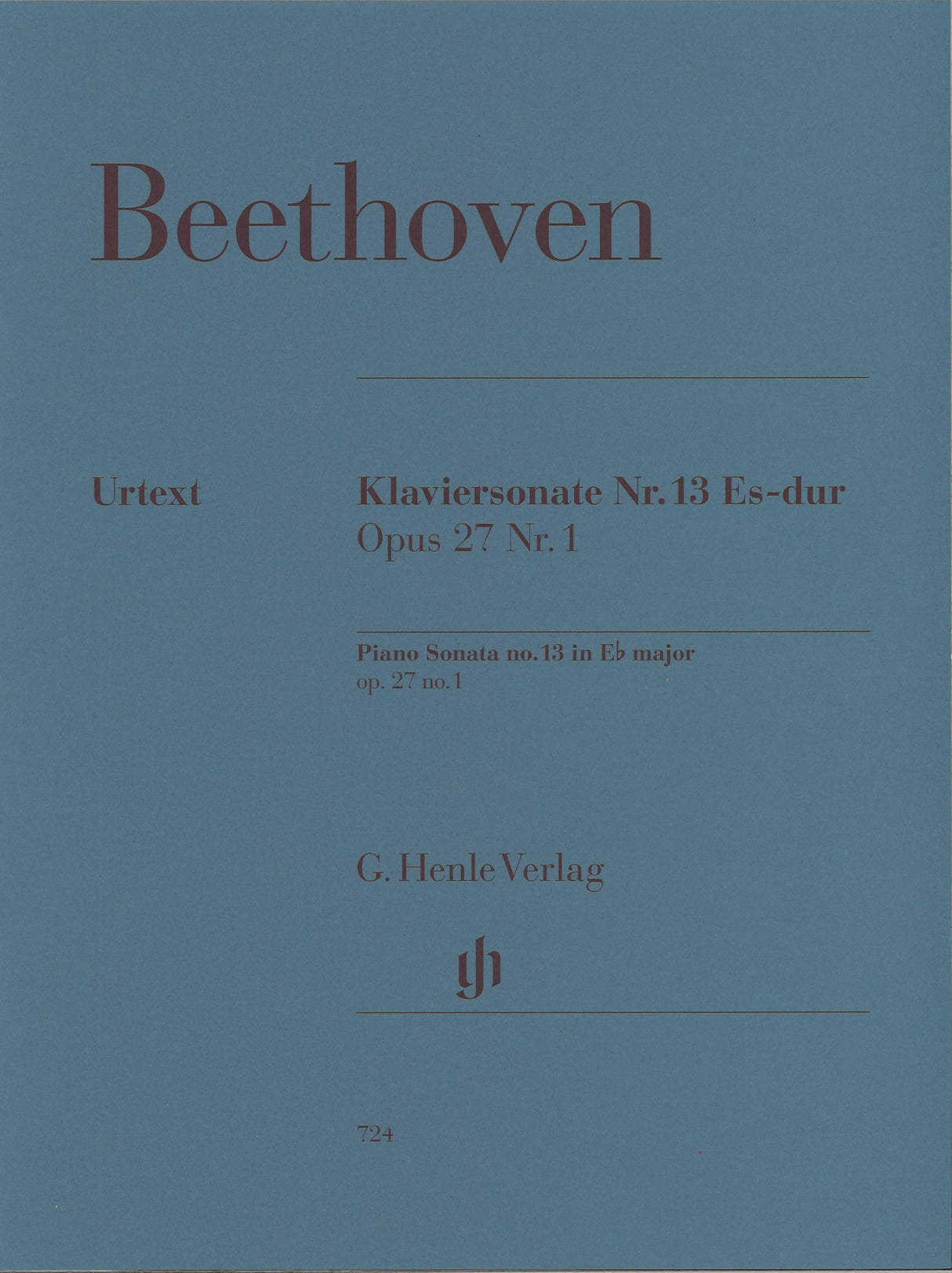 Beethoven, Sonata No.13 op. 27/1(Wallner (Henle)