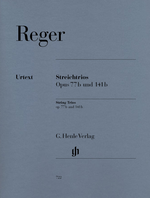Reger, Trios op. 77b, 141b (Vn,Va,Vc) (Henle)
