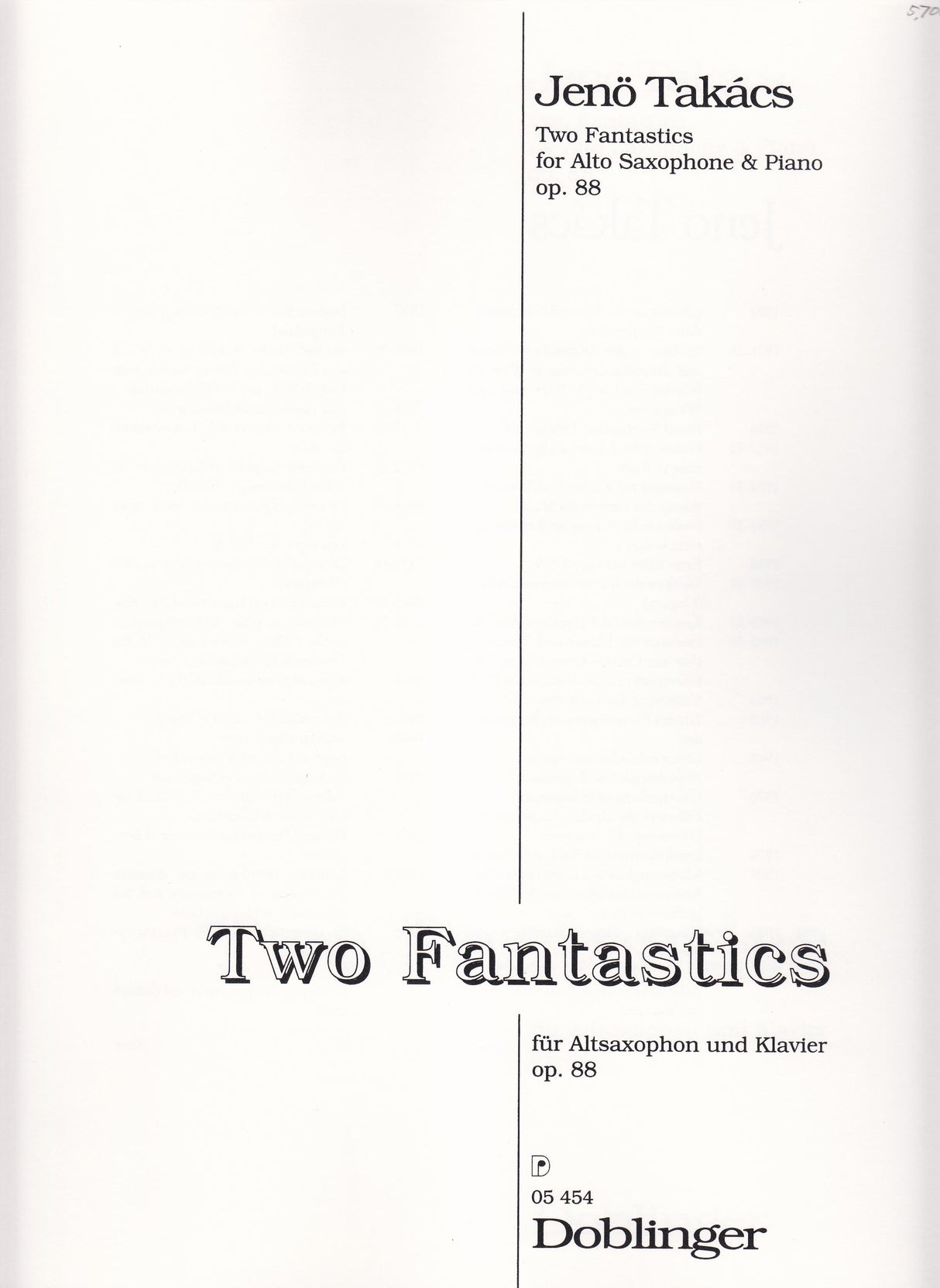 Takacs, Two Fantastics op. 88 (ASax,Pf) (Doblinger)