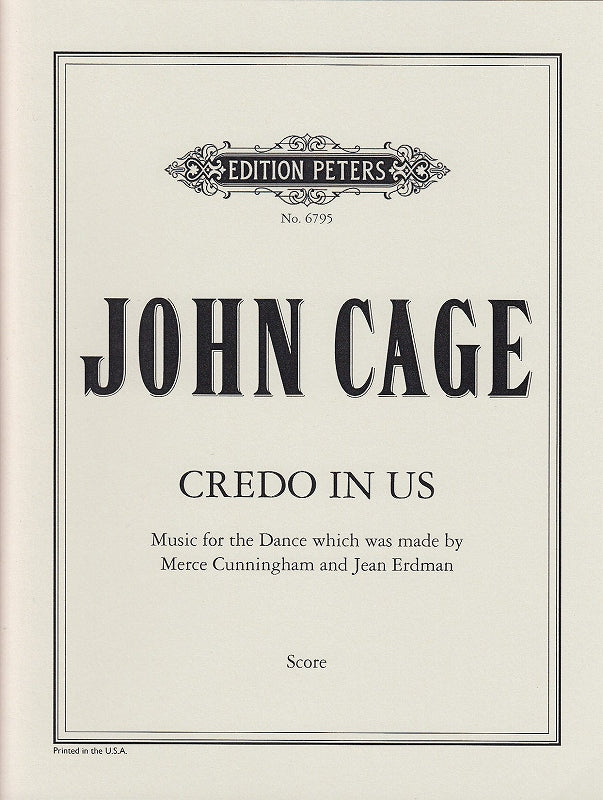Cage, Credo in Us (1942) (4Perc) (Peters)