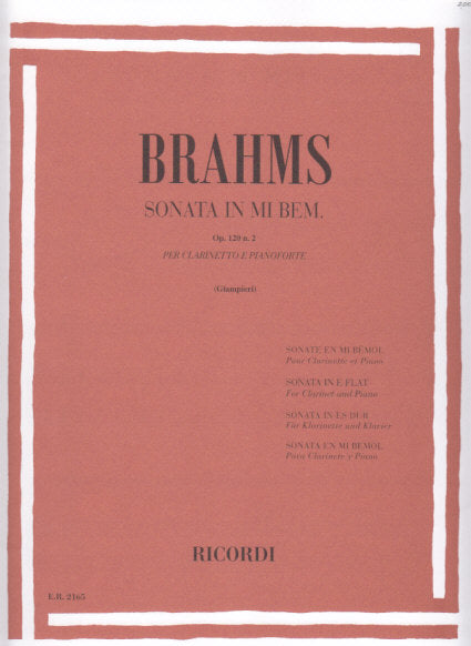 Brahms, Sonata op. 120/2 in Eb (Cl,Pf) (Ricordi)