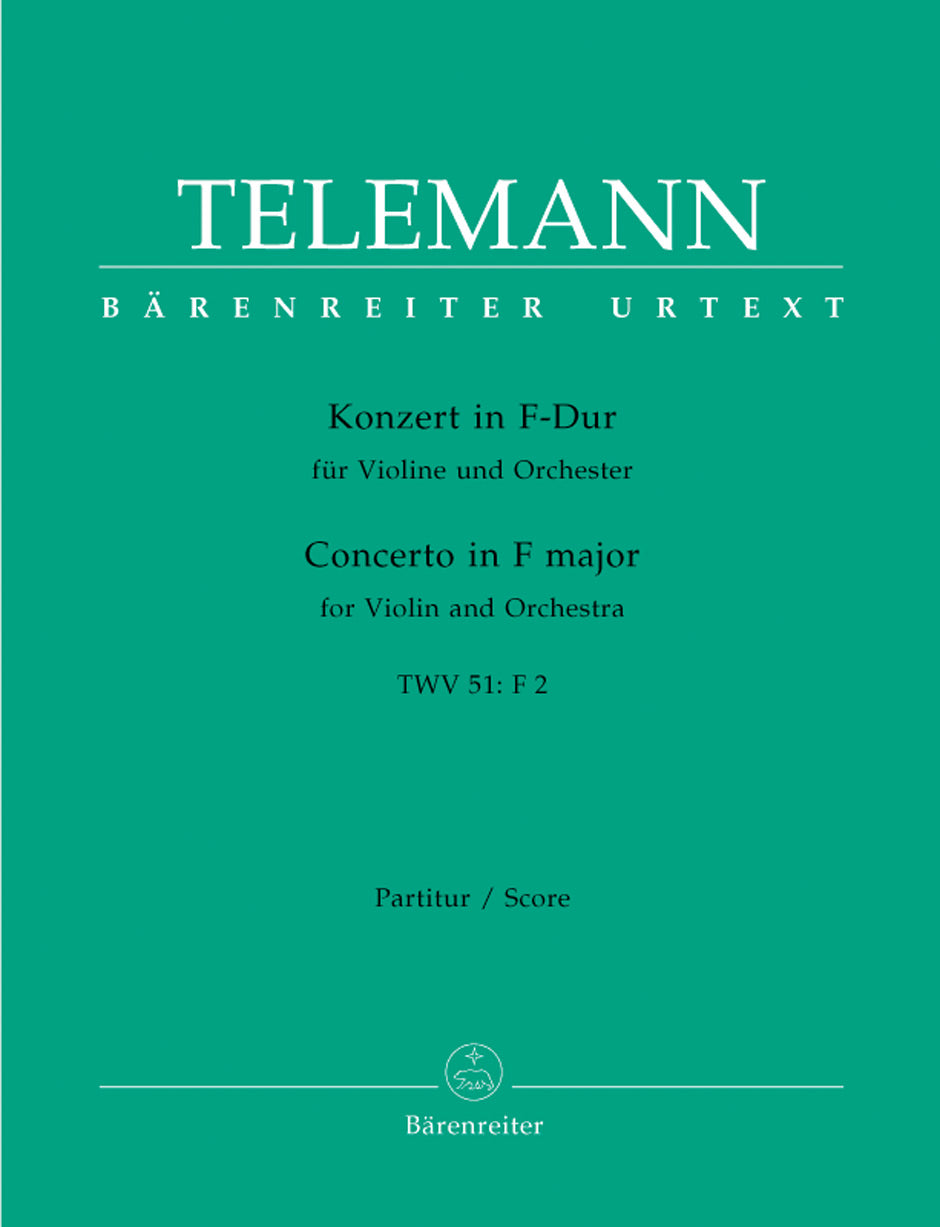 Telemann, Concerto for Violin TWV 51/F2 (Barenreiter)