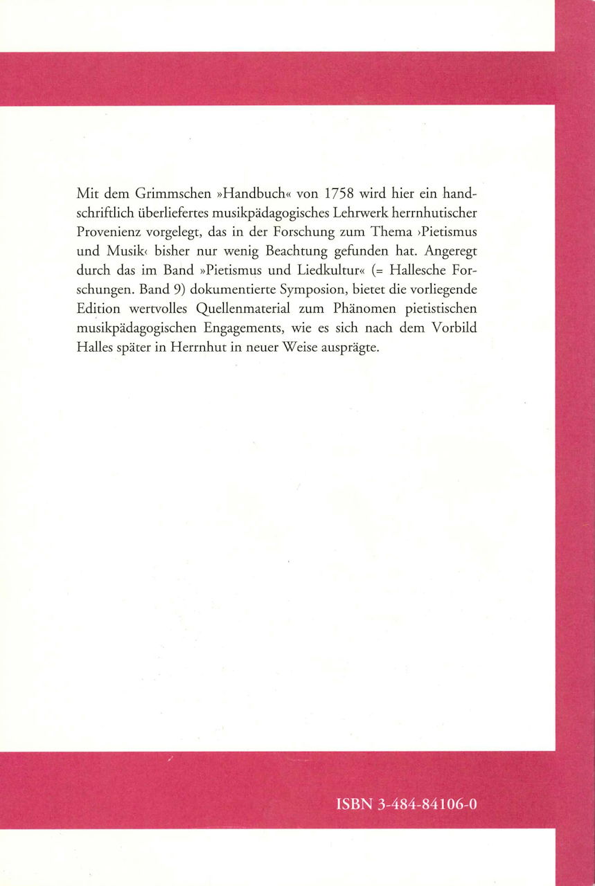 Grimm,Handbuch bey der Music-Information (Niemeyer)