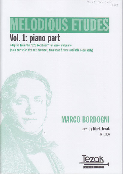 Bordogni, Melodious Etudes 1 (Trp,Pf set (Tezak)