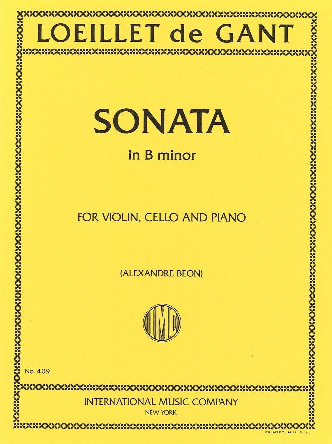 Loeillet, Sonata in b min.(Vn,Vc,Pf) (IMC)