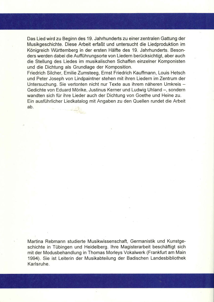 Rebmann, 'Das Lied, das du mir jungst (Peter Lang)