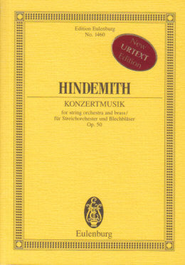 Hindemith, Konzertmusik op. 50 (Eulenburg)