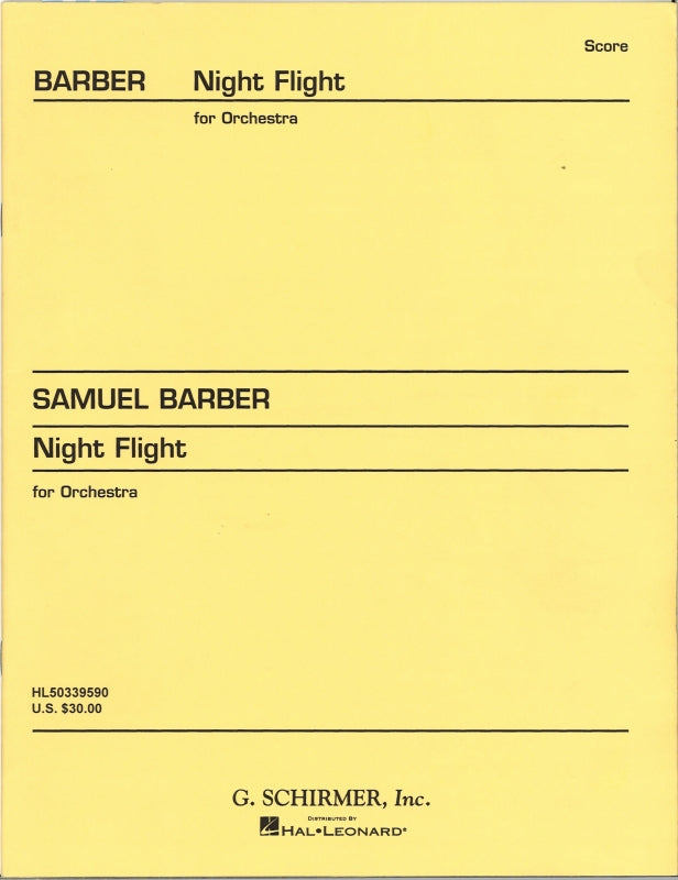 Barber, Night Flight op. 19a (G.Schirmer)