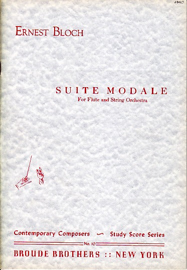 Bloch, Suite modale (Score) (Broude Bros.)