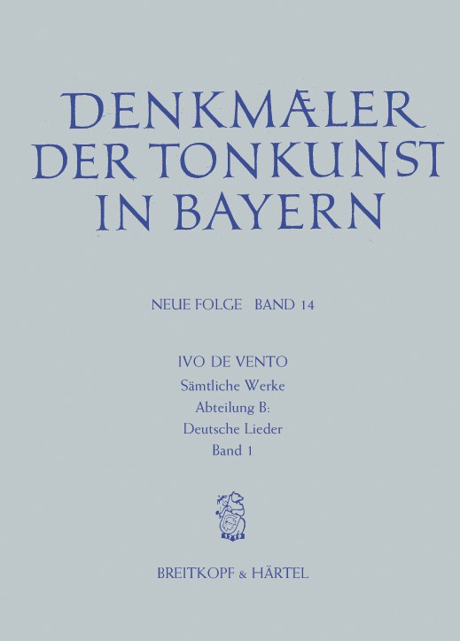 DTB Neue Folge 14: Vento, Werke 3 (Breitkopf)