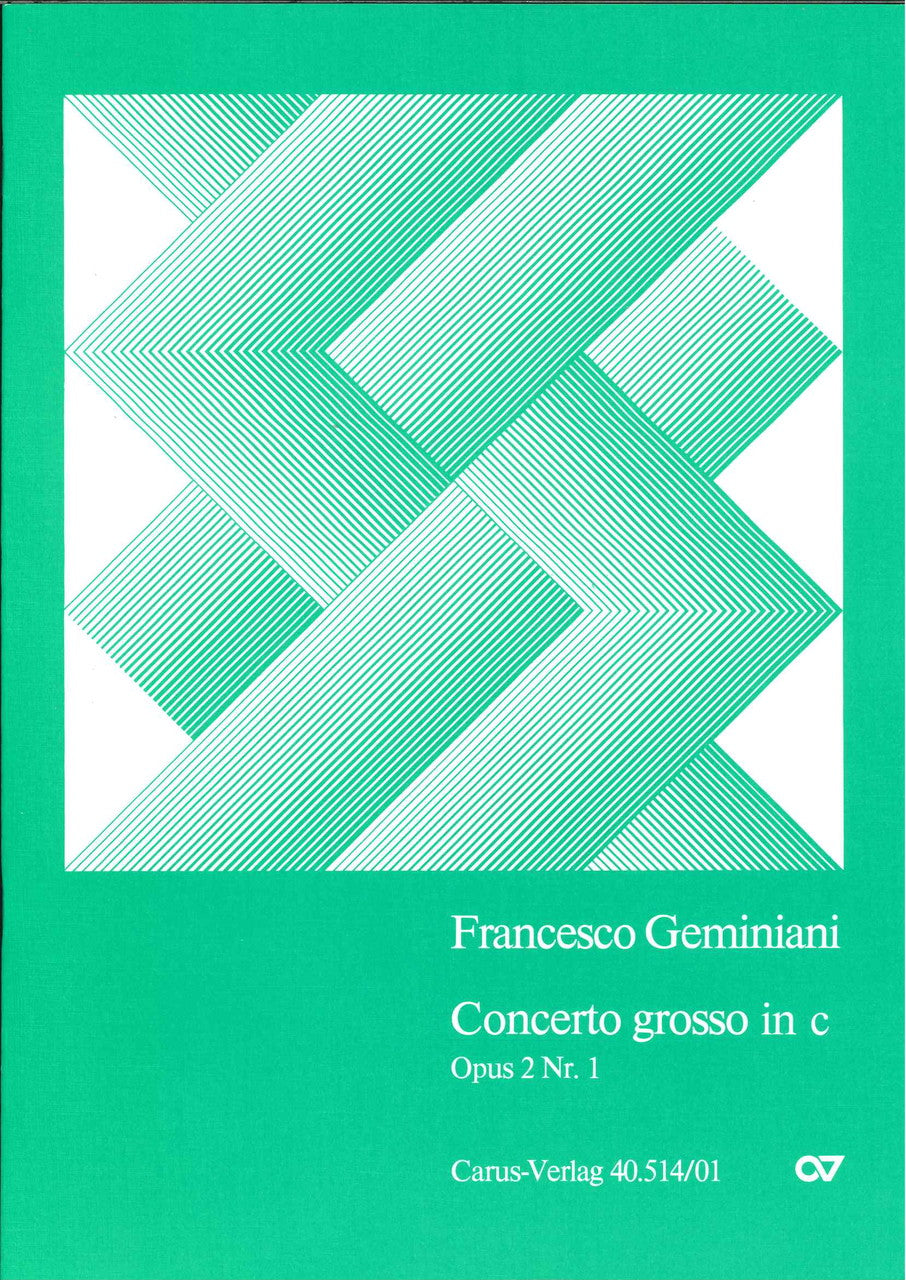 Geminiani, Concerto op. 2/1 in c Score (Carus)