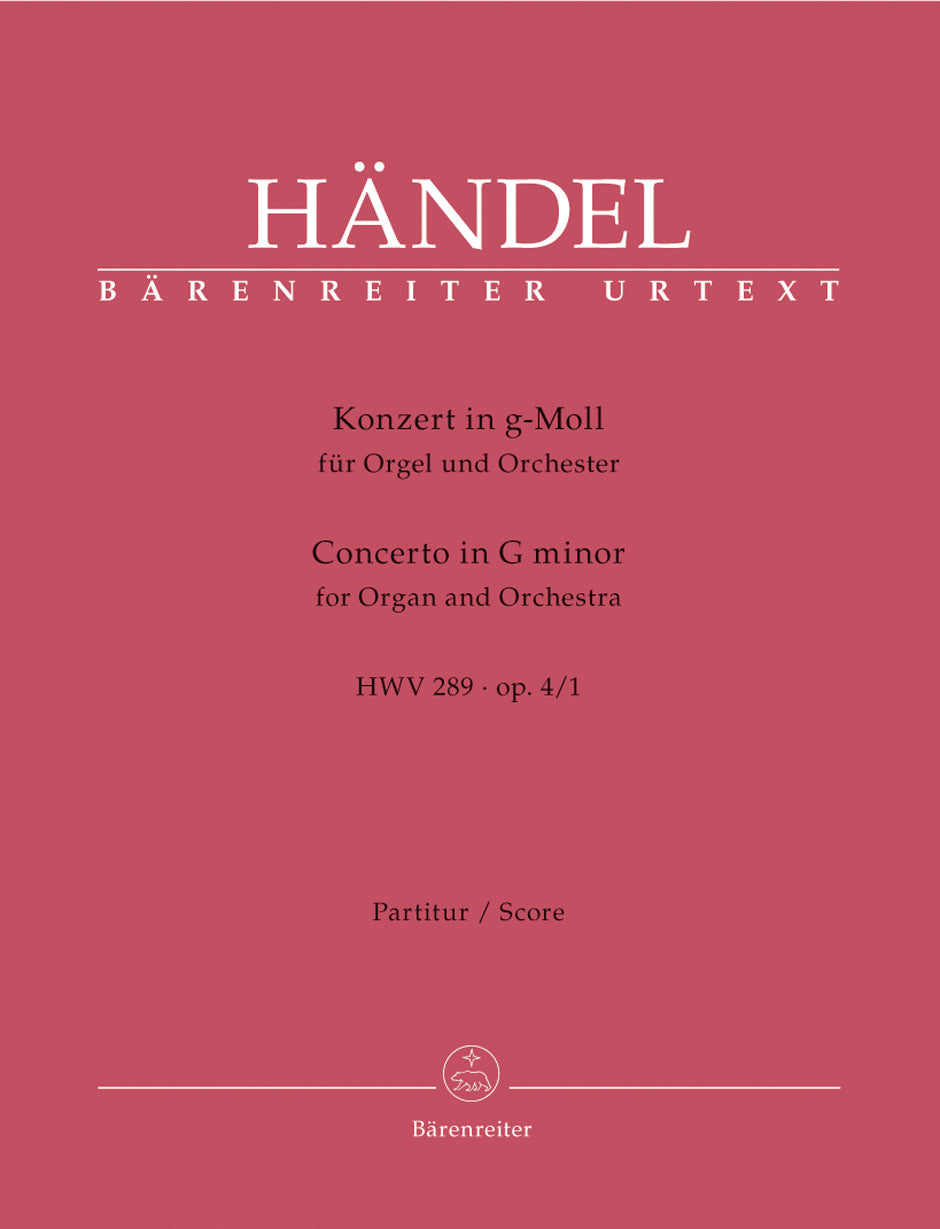 Handel, Concerto op. 4/1 (Partitur) (Barenreiter)