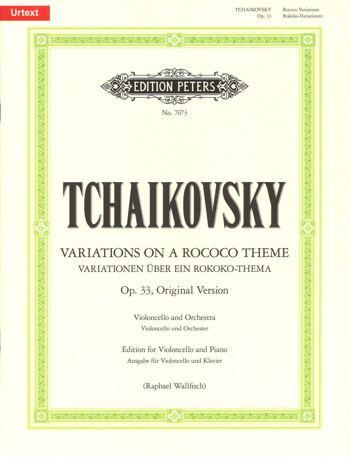 Tchaikovsky, Rococo Variations op. 33 (Peters)