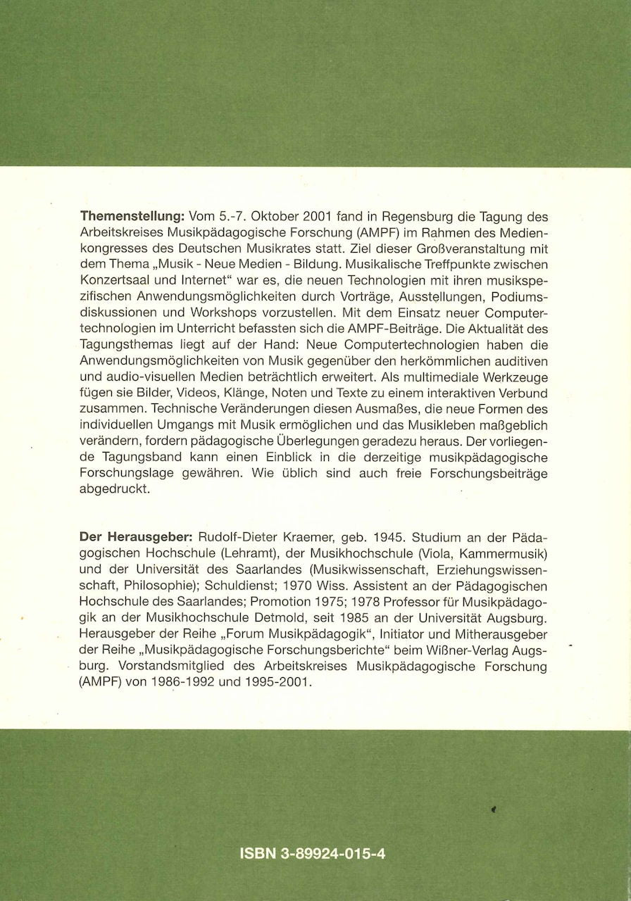 Multimedia als Gegenstand Musikpadagogis (Blaue Eule)