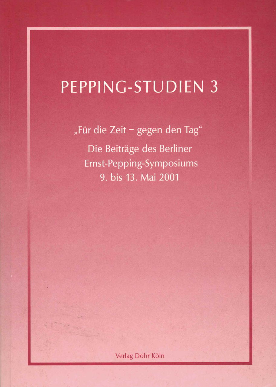 Pepping-Studien 3 (Dohr)