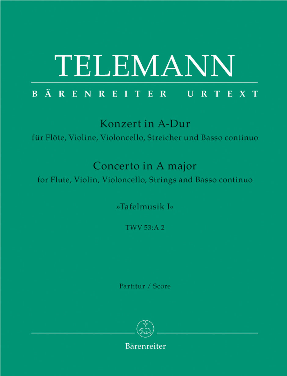 Telemann, Tafelmusik 1, Concerto (Score) (Barenreiter)