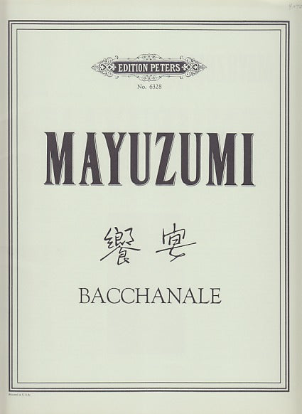Mayuzumi, Bacchanale (Orch) (Peters)