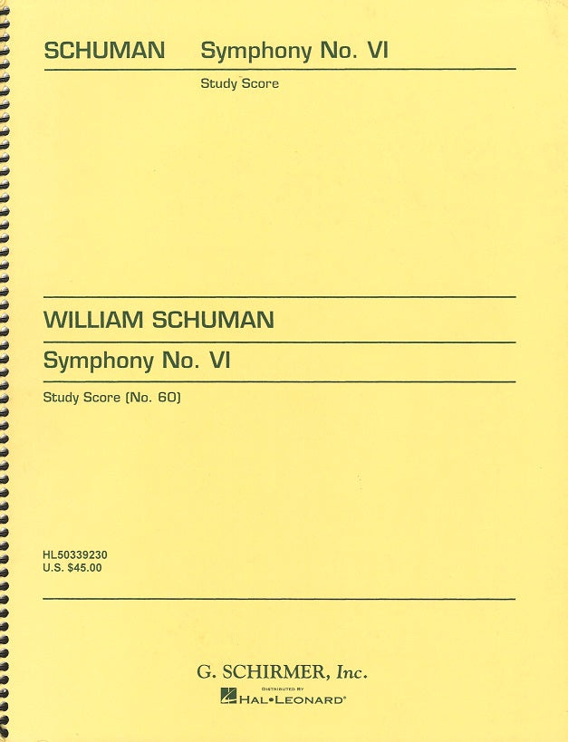 Schuman,W., Symphony No. 6 in One Mvt. (G.Schirmer)