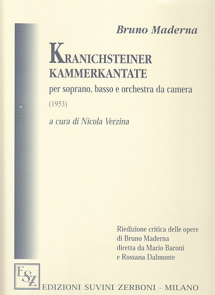 Maderna, Kranichsteiner Kammerkantate (Suvini Zerboni)