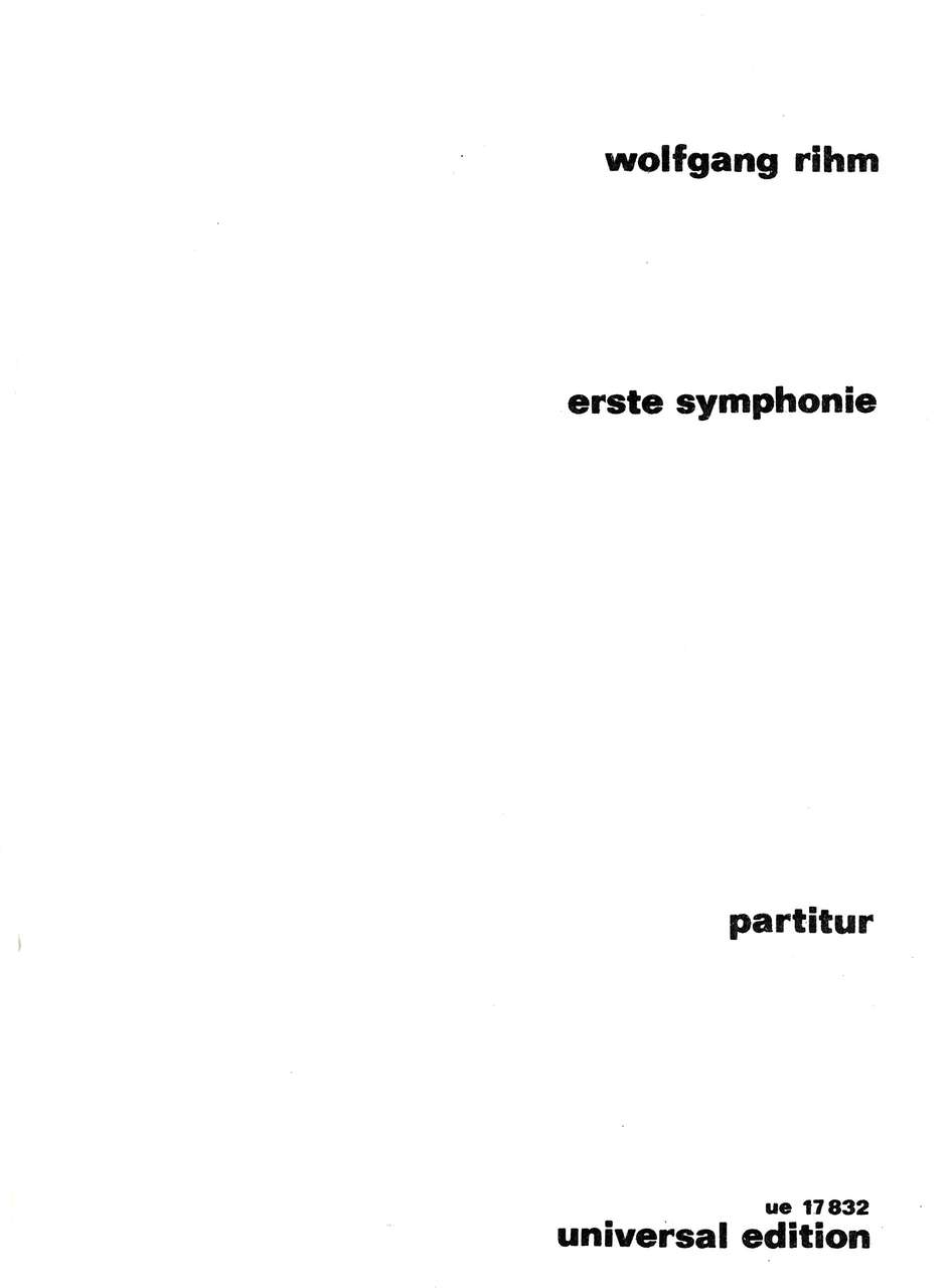Rihm, Symphonie Nr. 1, op. 3 (1969) (Universal)