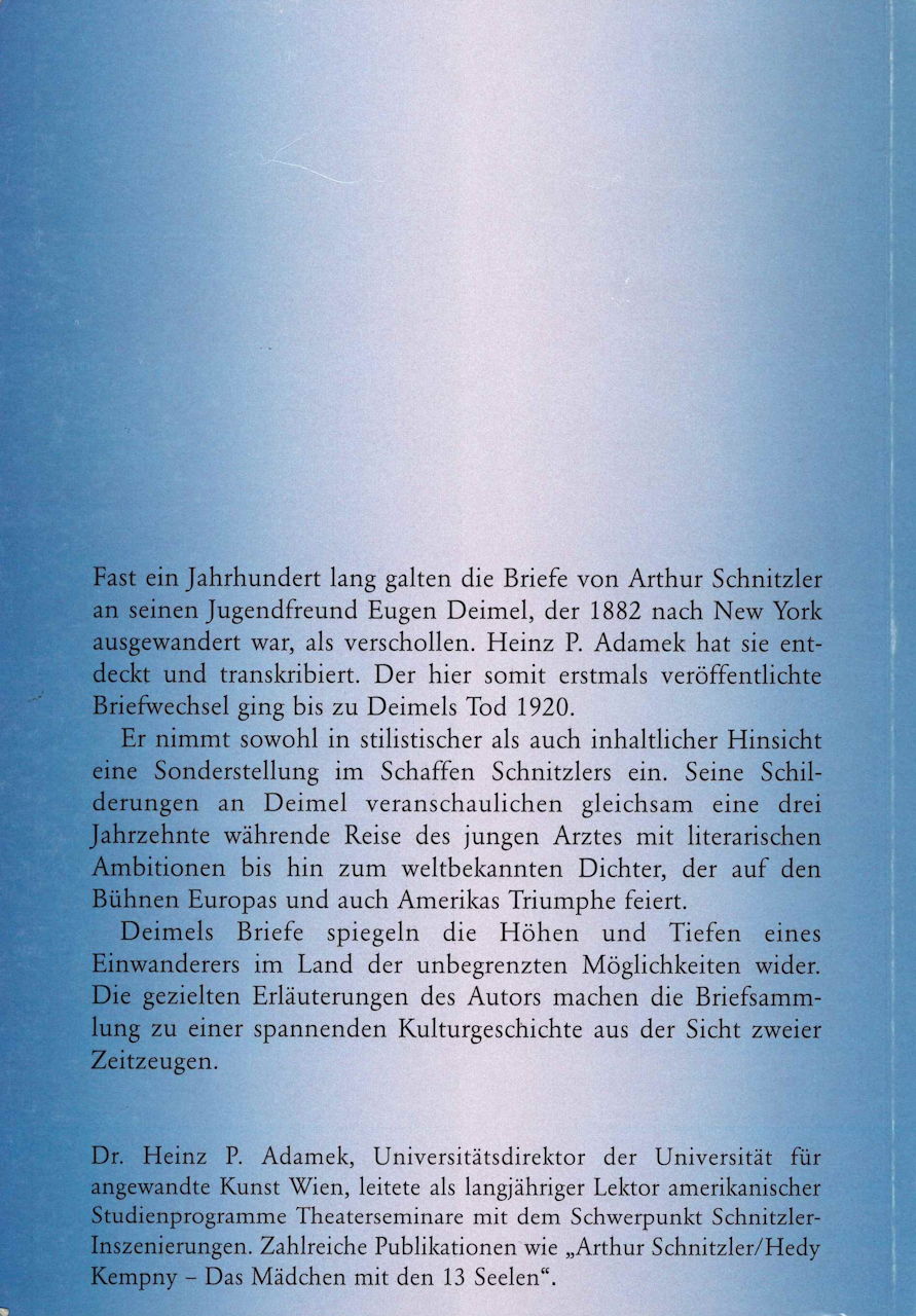 In die Neuen Welt...: Arthur Schnitzler (Holzhausen)