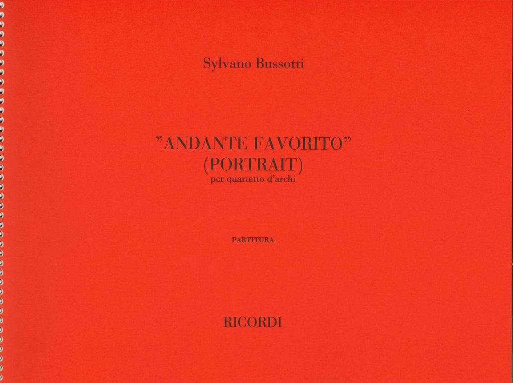 Bussotti, Andante favorito (Score) (Ricordi)