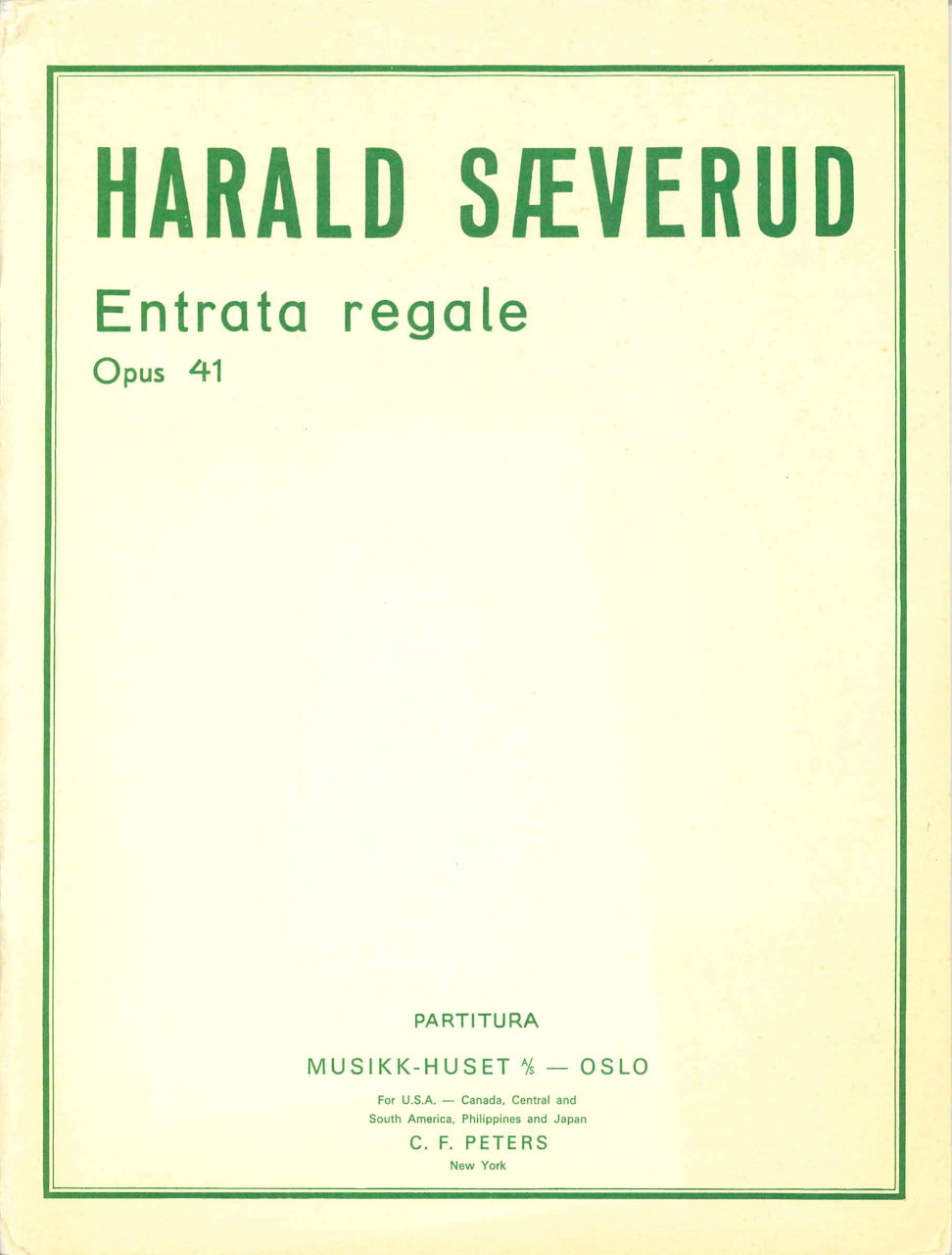 Saeverud, Entrata regale op. 41 (Musikk-Huset)