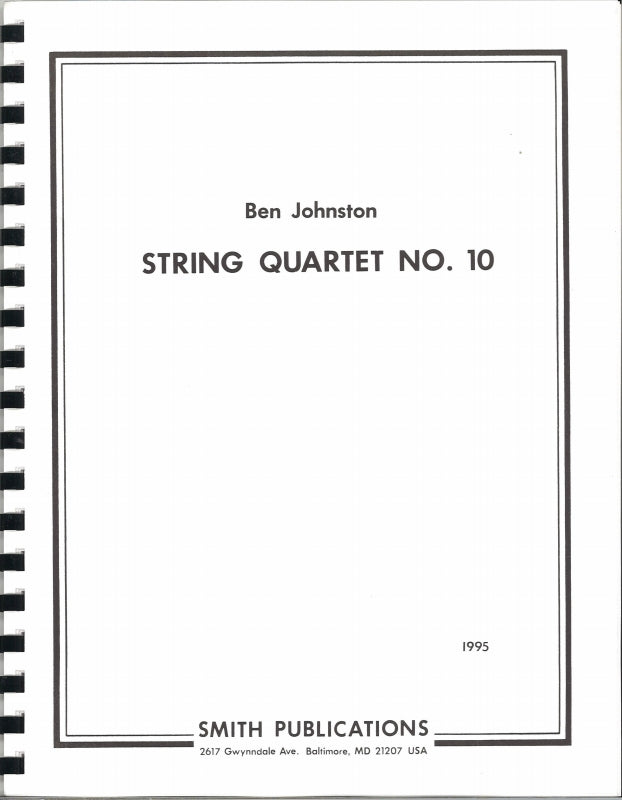 Johnston, String Quartet No.10 (Smith Publications)