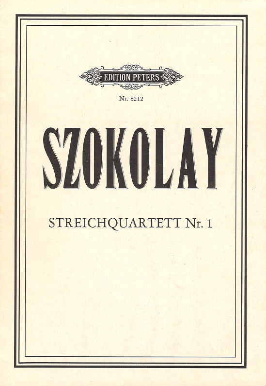 Szokolay, Streichquartett Nr. 1 (Peters)