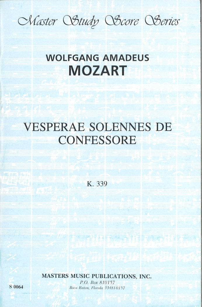 Mozart, Vesperae solennes de confessore (Masters Music)