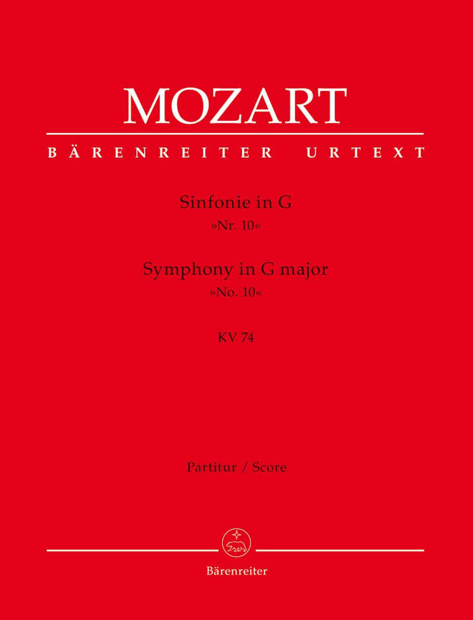 Mozart, Symphonie No. 10 in G, KV 74 (Barenreiter)