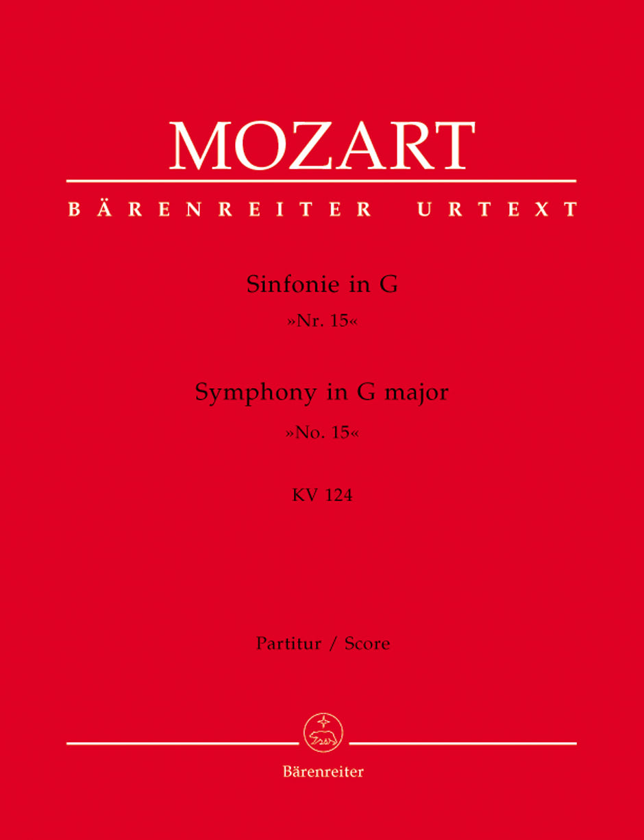 Mozart, Symphony No. 15 in G, KV 124 (Barenreiter)
