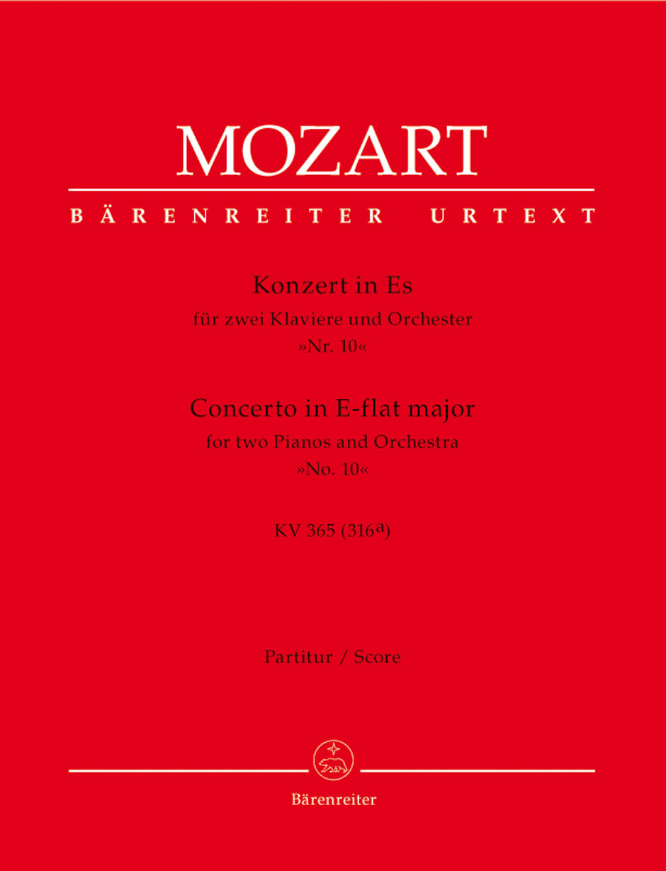 Mozart, Concerto KV 365 Full Score (Barenreiter)