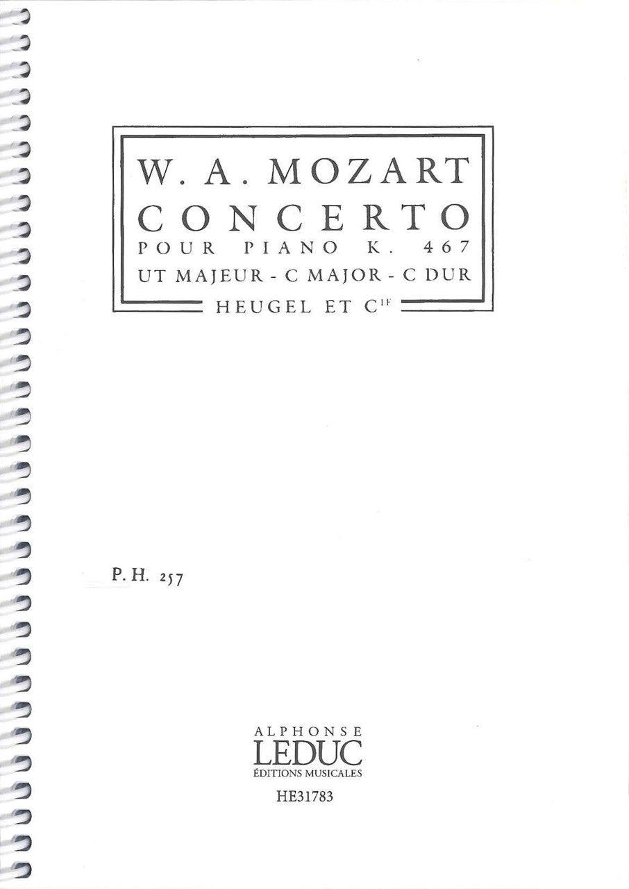 Mozart, Concerto for Piano KV 467 in C (Heugel)