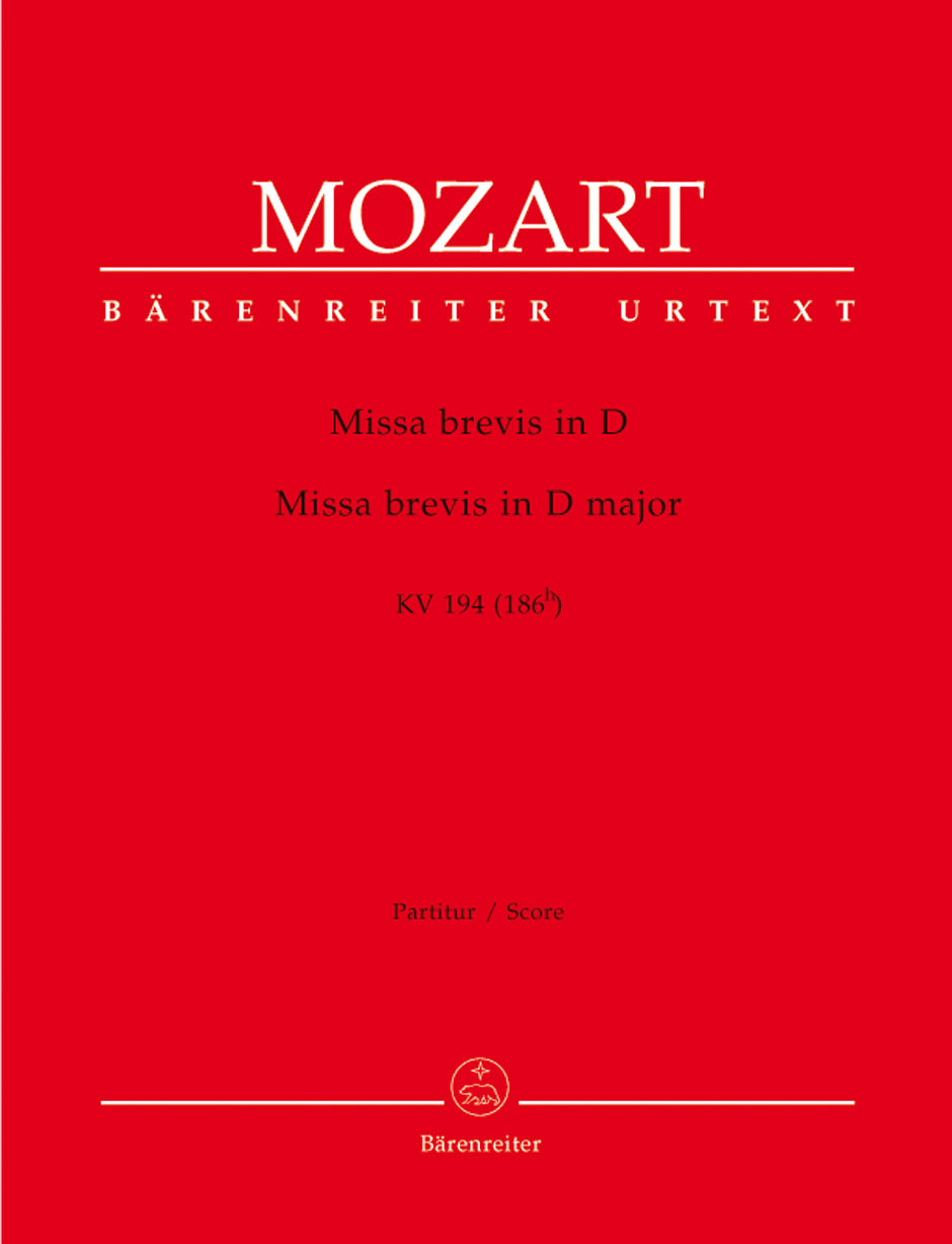 Mozart, Missa brevis KV 194 (Partitur) (Barenreiter)