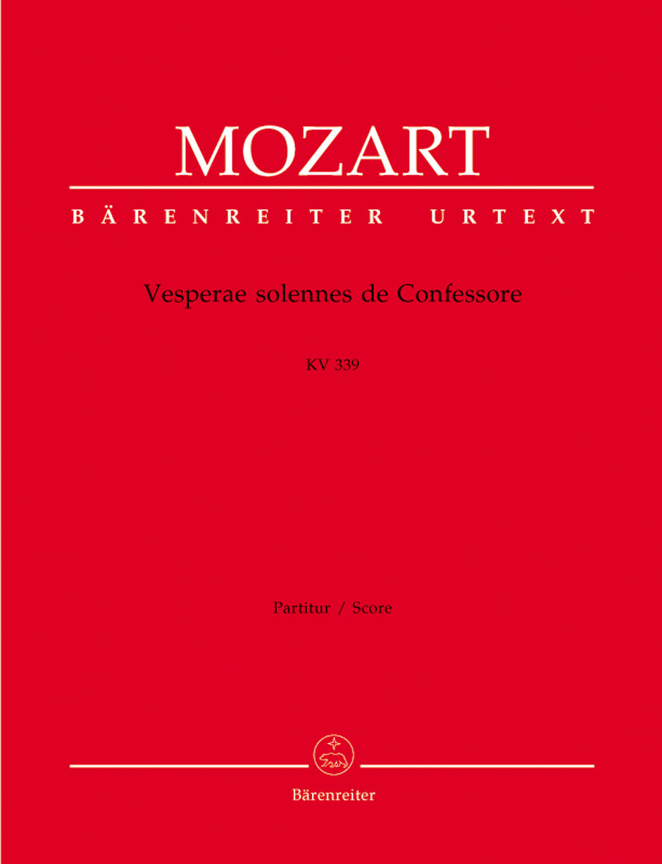 Mozart, Vesperae KV 339 Full Score (Barenreiter)