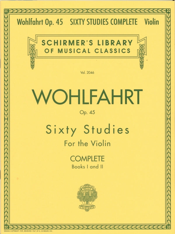 Wohlfahrt, 60 Studies op. 45, Complete (G.Schirmer)